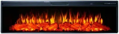 Линейный электрический очаг InterFlame FreeSpace 60 LED FX QZ, дрова, обогрев, звуковой эффект, пульт ДУ (линейный электроочаг)