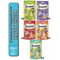 Лакомство Dreamies для взрослых кошек: говядина и сыр, курица и кошачья мята, лосось и сыр, индейка, молоко, 20 шт х 60г