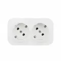 Legrand Quteo IP 20 Белый Розеточный блок с предварительным подключением 2 x 2К+З без шторок - 16 A - 250 В 782233