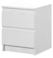 STERN Т-1, прикроватная тумба, 40х49,7х43,3 см, 2 ящика, белый