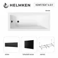 Акриловая ванна Helmken Rivana 180x80 комплект 4 в 1: ванна, каркас, черные лицевой и торцевой экраны