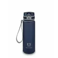 Питьевая бутылка-фляга из тритана 0.5л, синяя матовая, с ситечком