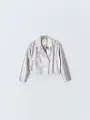 Куртка-косуха для девочек 4807051160/7/164 Цвет серебро Размер 164