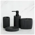 Набор аксессуаров для ванной комнаты, 4 предмета, графит