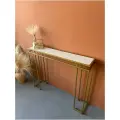 Консоль LUCHI MARBLE GOLD, для гостиной, минимализм, 80х23х75 см