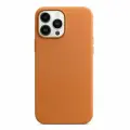 Кожаный чехол Apple 13 Pro Max Leather Case Golden Brown
