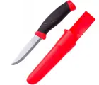 Нож Morakniv Fishing Companion F Rescue, 12213, с пластиковыми ножными, чёрный/красный.