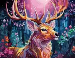 Алмазная мозаика на подрамнике Волшебный олень