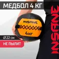 Медбол спортивный Insane IN24-WB100, вес 4 кг, цвет оранжевый