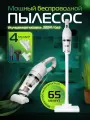 Пылесос вертикальный беспроводной для дома, автомобиля, белый, 120 Вт, 12кПа