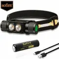 SOFIRN H25L USB перезаряжаемый 1200LM налобный фонарь с аккумулятором 18650 двойной LH351D 90CRI 5000K налобный фонарь для кемпинга и рыбалки