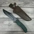 Нож тактический, сталь У8, рукоять эластрон, ножны из натуральной кожи, Мастерская Семина