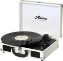 Виниловый проигрыватель ALIVE AUDIO Glam, ручной, белый [glm-01-ml]