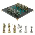 Настольные шахматы Атлас из змеевика 28х28 см 127739