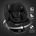 Автокресло детское Reex Happy Baby, поворотное на 360, от 0 до 12 лет,0/1/2/3 (до 36 кг), Isofix, рост 40-150 см, черное