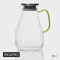 Кувшин Magistro Богема. Льдинка , 1.95 л, 9 17 20 см, с крышкой, стекло, прозрачный