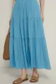 Юбка FINN FLARE макси А-силуэта на резинке, размер S(170-88-94), голубой