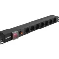 Блок розеток Exegate ServerPro PDU-19H702 Al-7S-C14-SW-O (EX280837RUS)