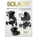 Коляска 3 в 1 для новорожденных всесезонная Farfello Sola Trio Comfort, черный