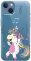Силиконовый чехол на Apple iPhone 13 / Эпл Айфон 13 с рисунком Musical Unicorn
