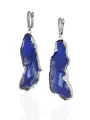 Серьги с подвесками 1/33 EDITION, агат, серебряный, голубой