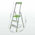 Стремянка 3 ступени алюминиевая NV2118 Новая Высота со ступенями 130 мм и органайзером 2К башмаки.
