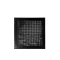 Решетка вентиляционная 400х400мм, металлическая на магнитах, квадрат, черный матовый
