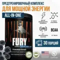 Предтренировочный комплекс 30 порций Animal Fury / ежевика, предтрен, спортивное питание Энимал