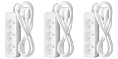 Удлинитель сетевой ФОТОН 10-23 (1х3), 10А, без заземления, Белый, 2 м, 3 шт