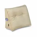 Треугольная клиновидная подушка для спины, для кровати, дивана PillowPlace Бархат Слоновая кость 60х20х45 см