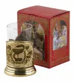 Подстаканник Медики - картон. коробка, стекл. стакан, латунь, гравировка ПД-506КС-л