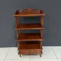 Этажерка DOMKORLEONE с полками и ящиком, красное дерево (Mahogany wood), цвет орех LBW (коричневый)
