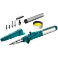 Паяльник газовый Kraftool 55503-H10 мощность 1300 Вт регулировка пламени пьезоподжиг комплект 7 насадок кейс