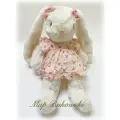 Заяц Annabelle в красивом летнем хлопковом платье, Bukowski 40 см