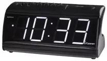 Будильник электронный сетевой светящийся белым светом гранат С-1861-Р(бел) размер 19х9,5 см