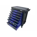 Инструментальная тележка Great Wolf 7 ящиков, увеличенные колеса с тормозом, ЦЗ, с инструментом, 324 шт GW-7ST2 Blue