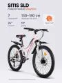 Велосипед горный SITIS SLD 7SP 24 (2025) White-Pink для подростков на рост 130-150 см, стальная рама