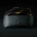 Кожаный чехол для очков, Hyde Black by J.Audmorr, черный, мужской и женский