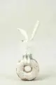 Фигурка декоративная Зайчик на пончике, цвет пастель, высота 22 см, Country Artists