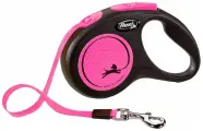 FLEXI NEW NEON TAPE ременной поводок рулетка для животных 5 м размер М розовый (1 шт)