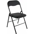 Стул складной Brabix Golf CF-007, черный каркас, кож. зам черный, гофрокороб, 533024 (533024СН)