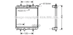 Радиатор, охлаждение двигателя Ava арт. PE2243