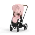 Коляска прогулочная Cybex Priam IV peach pink на раме chrome/brown