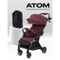 Коляска прогулочная детская с автосложением для путешествий MOWBaby Atom MB200 Cherry