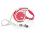 Поводок-рулетка для собак Flexi New Comfort XS ленточный 3 м M 36 мм красный/серый