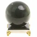 Шар из нефрита 10,5 см на подставке 124748