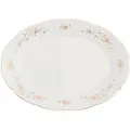 Блюдо овальное Thun Menuet, декор Золотые ветки, отводка золото 32 см