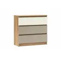 Комод для одежды детский Нонтон Челси Color, слоновая кость / глиняный серый / дуб крафт, 80x33x76.8 см