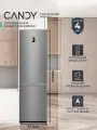 Двухкамерный холодильник Candy Combi CCRN6200SD, класс энергопотребления A, общий объем 370л, No Frost, серебро