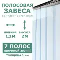Полосовые завесы ПВХ 2мм/мороз./2*1,2м/Комплект с крепежом.
